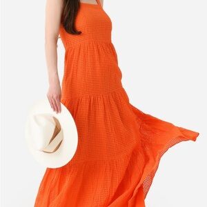 Oliphant‎ Vibrant Orange Maxi Dress MSRP $348